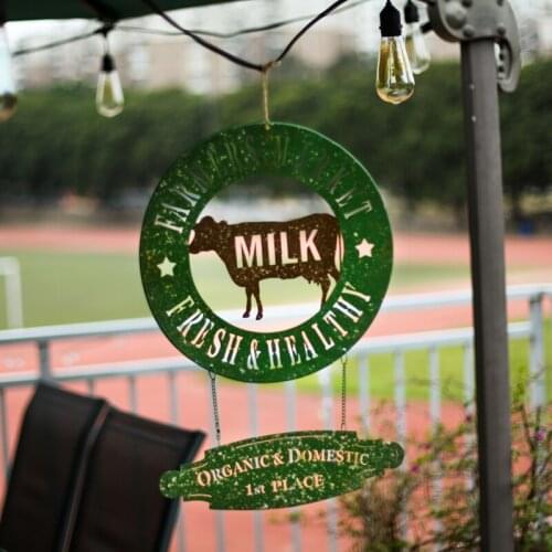 Retro green finish handcrafted decorative vintage metal plaques