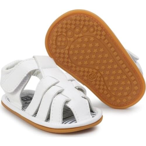 Newborn Baby Boy Fashion Summer Soft Sole Crib Shoes First Walker Anti Slip Sandals Toddler Boys Shoe 2021