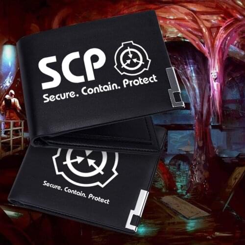 SCP Secure Contain Protect Special Containment Procedures Foundation Wallet Purse PU Cosplay Short Clip Card Holder Coin Wallets