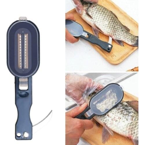 Fish Scale Scraper Skin Brush Easy Clean&Remove Scales Scraping Graters Safe Scraping Peeler Knife Kitchen Peeler Seafood Tools