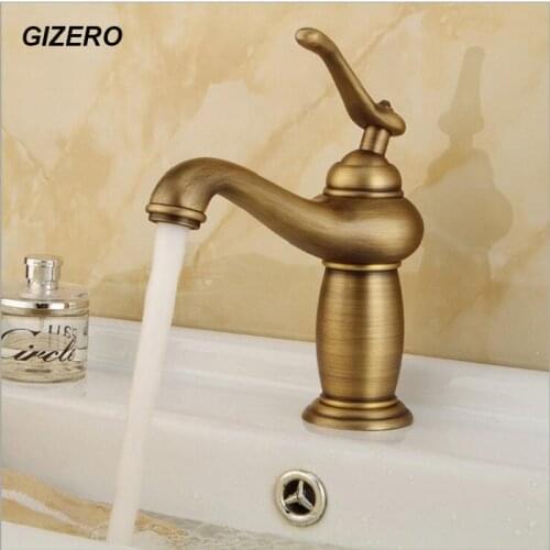 Newly Bathroom Antique Faucet Basin Sink Mixer Latin Deck Mounted hot and cold water tap ZR122