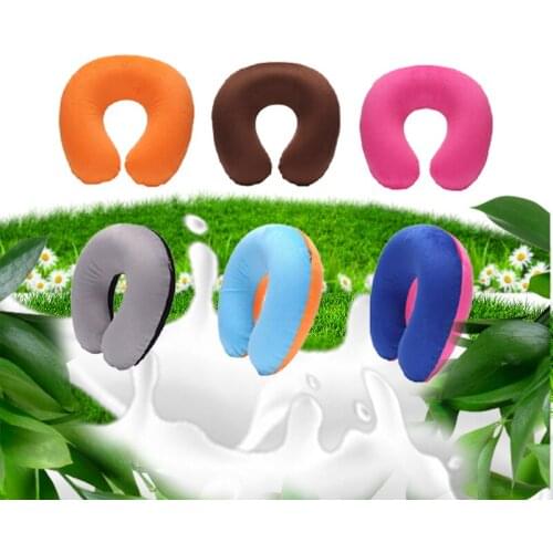 U Shaped Travel Pillow Car Air Flight Inflatable Pillows Neck Support Headrest Cushion Soft Nursing Cushion Black Body Pillow