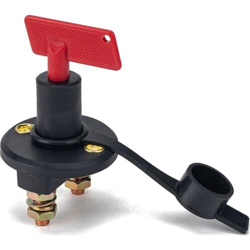 Car Battery Disconnect Switch Kill Cut Off Switch Isolator with Waterproof Dust Cover for Marine SUV ATV Truck Boat Parts