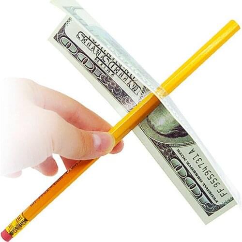 Hot Sale Magic Pencil Magic Trick Ball Pen Close-up Magic Black Magic Toy Thru Bill Penetration Dollar Bill Pen Trick Easy to Do