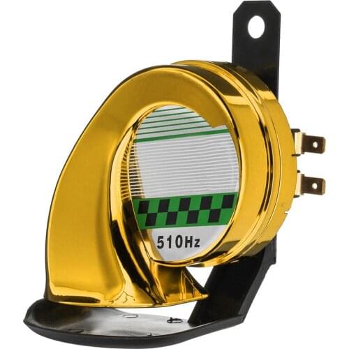 Gold Car Snail Horn 12V Universal Loud Clear Sound Air Horn for Car Motorcycle Trucks