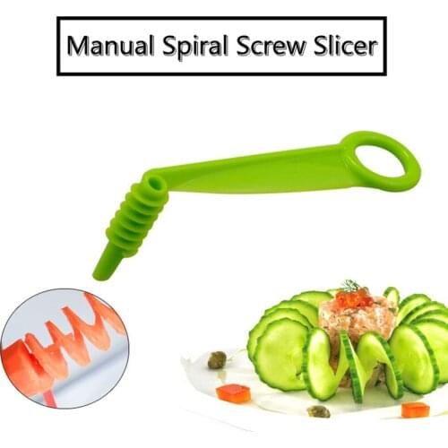 1pc Hand Slicer Cutter Potato Carrot Cucumber Manual Spiral Screw Slicer Blade Vegetables Spiral Knife Kitchen Accessories Tools
