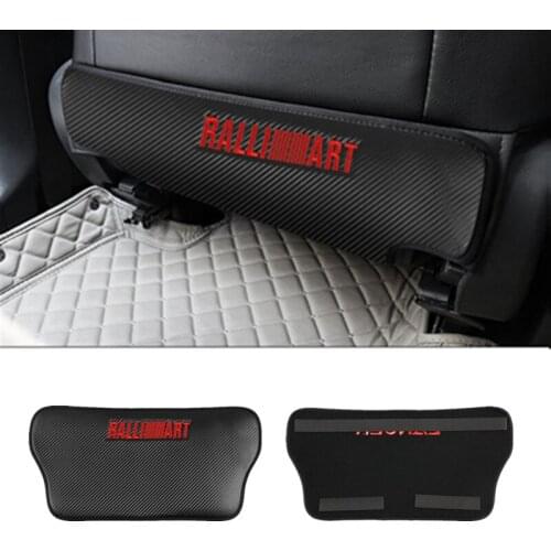 1pcs Universal Car Back Protector Cover Seat Back Anti-Kick Cushion Pad for Mitsubishi RalliArt car accessories