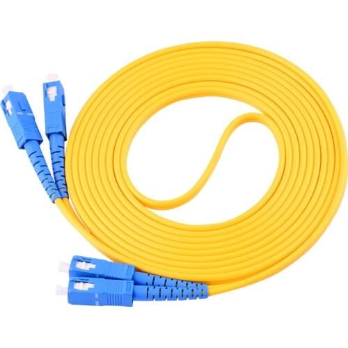 10PCS SC UPC 3meter/5meter/10Meter 9/125 Duplex Single-Mode Fiber Optic Patch Cord Cable free shipping