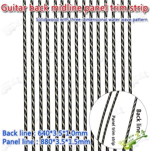 20 pcs Stereoscopic hydro-ripple guitar back panel central panel decorative wire guitar edge production material accessories