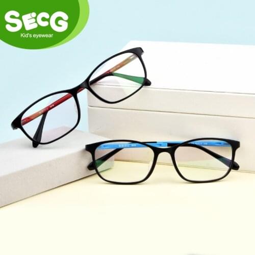 2021 new secg childrens anti blue light, blue filter glasses, transparent lens, computer game glasses