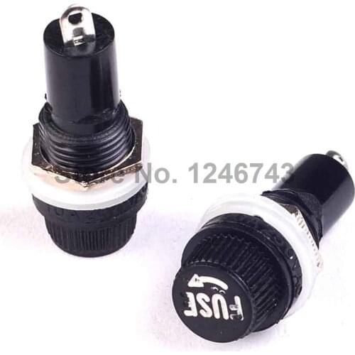 5PCS 5X20 Fuse Holders 5X20 Insurance Tube Socket Fuse Holder for 5*20 Insurance Panel Mount Fuse Holder 5x20mm