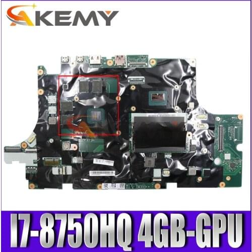 Akemy For Lenovo Thinkpad P72 Laptop Motherboard CPU i7-8750HQ GPU 4GB Tested 100% Work FRU 01YU287 01YU288 01YU273 01YU274