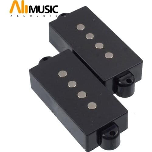ALLMusic Open Type 4 string Precision P Bass Guitar Pickup For Electric Bass Guitar Parts Black