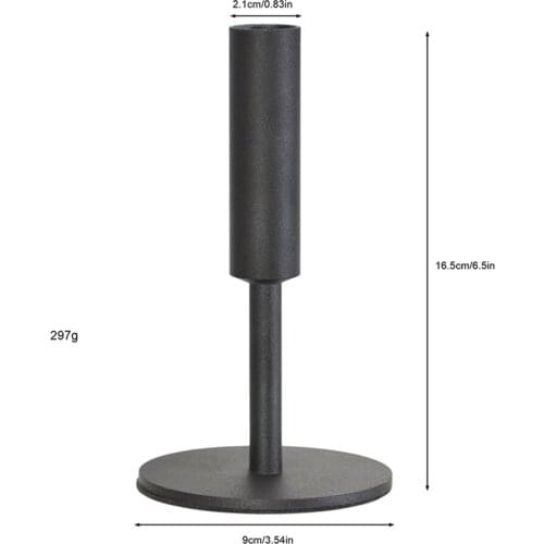 Retro Black Iron Candlestick Holders, Single-head Candlelight Candle Holder Stand for Tables, for Home Wedding Party Dinning