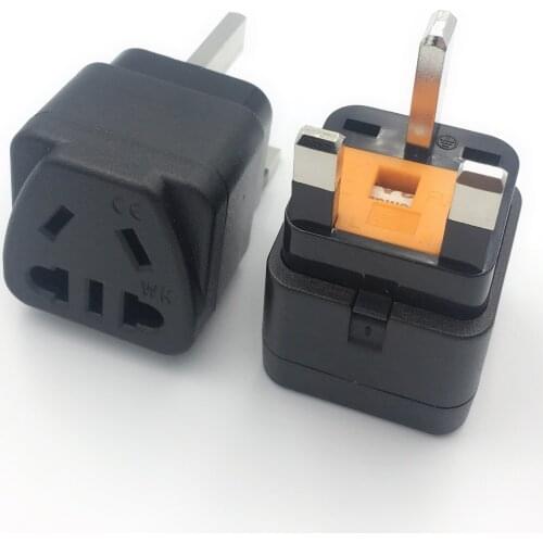 Singapore Malaysia Travel Plug Adapter With 13A Fuse,Convert US/AU/China Outlet Socket To UK HongKong SG MY Power Converter