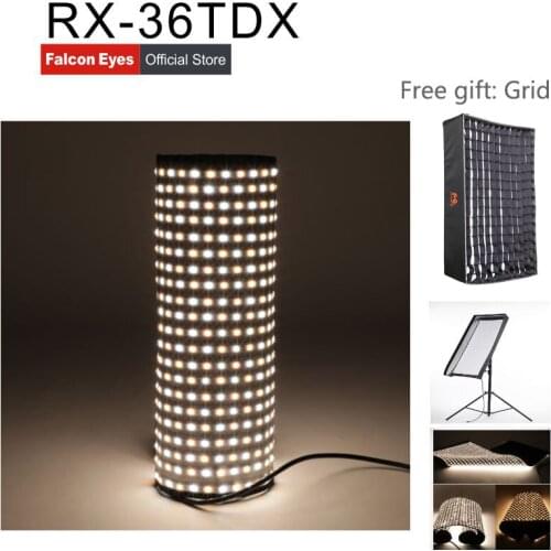 Falcon Eyes 250W Fotografia Studio Light Waterproof Selfie Lighting Flexible Studio Video Lights Support Remote Control RX-36TDX