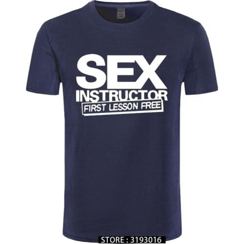 Sex Instructor Funny Novelty T-shirt Summer Cotton 3D Tshirts Fashion Hip Hop Tops & Tees Male Harajuku Christmas Streetwear