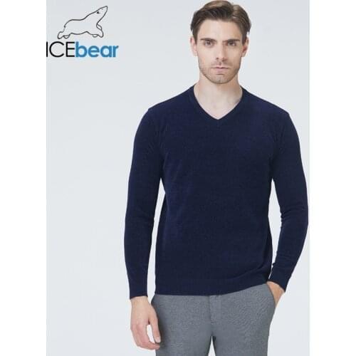Icebear 2021 comfort and leisure mens sweater v-neck slim fit knitwear male sweaters pullovers brand mens clothing 8827
