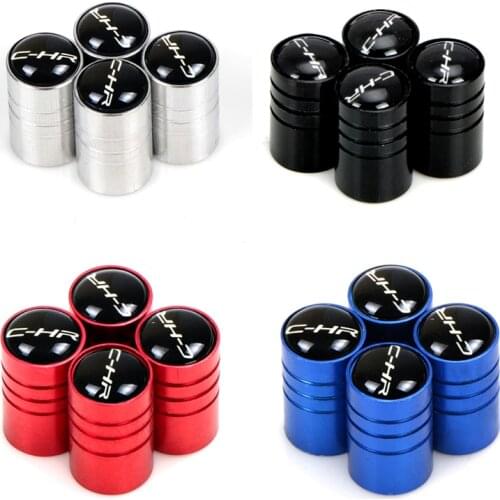 4pcs Car tire Valve Core Caps Wheel Valve Stem Cap Dust Cover for Toyota C HR C-HR CHR Car styling Accessories
