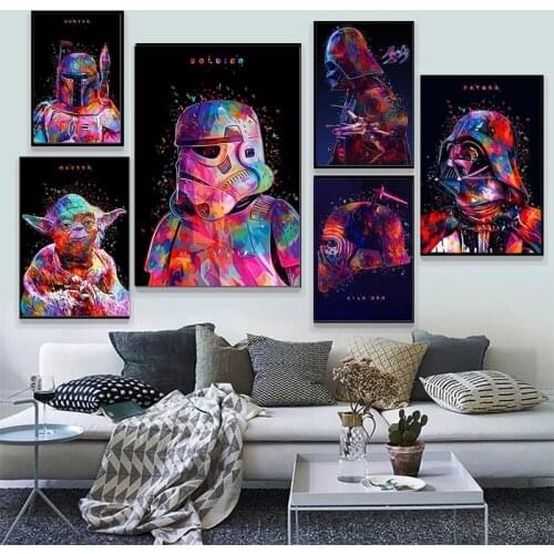 Hot Selling Abstract Art Oil Painting Movie Poster Canvas Printing Wall Painting Living Room Home Decoration Painting Mural