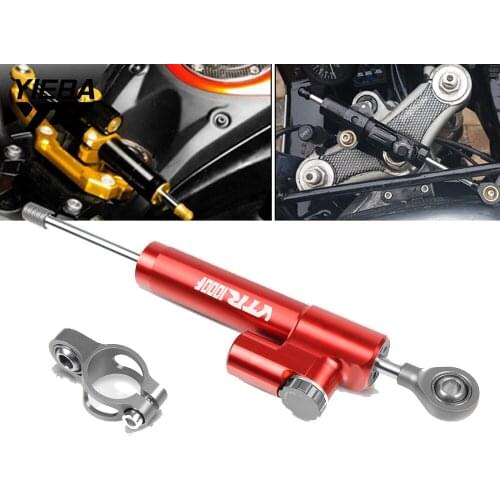 Motorcycle Damper Steering Stabilize Safety Control Bracket Mount kit Motorbike Aluminum For HONDA VTR1000F 1998-2005 VTR 1000F