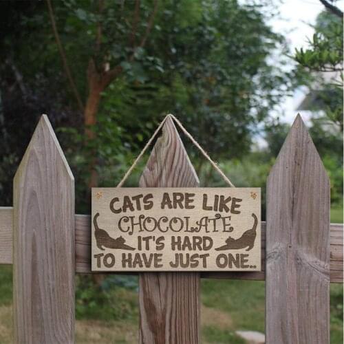 Newly Newly Newly Wooden Hanging Sign Personalized Crafts Ornaments Vintage Home Garden Yard Decoration for Cat Lovers