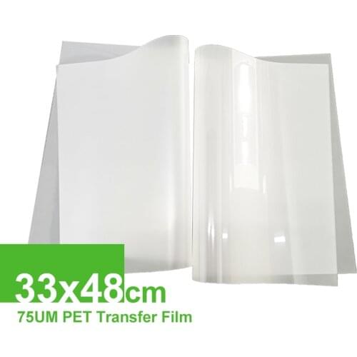 NEW 20PCS 33x48cm 75UM PET Transfer Film For Direct Transfer Film Printing For Ink DTF Printing PET Film Printing And Transfer