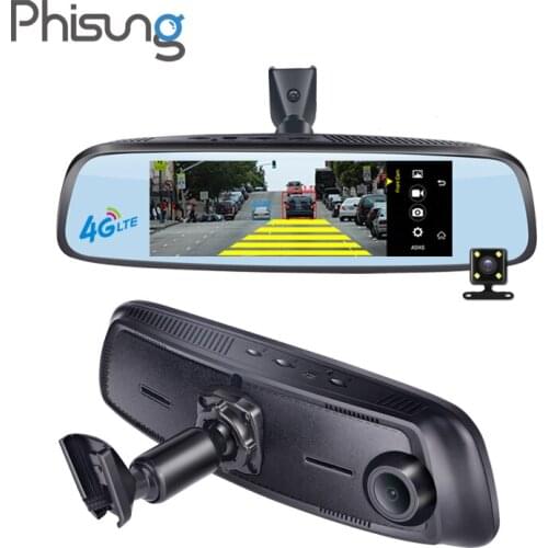 Phisung E09 7.84" 4G Special bracket Car Camera Mirror Android GPS DVR with two cameras WIFI dash cam ADAS Remote Video Recorder