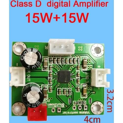 DYKB Class D Digital Power Amplifier Board PAM8620 15W+15W Dual Channel 8-25V Audio Power AMP Module 12V 24V CAR