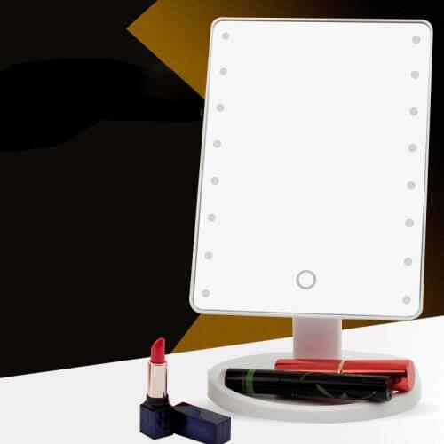 Professional LED Touch Screen Makeup Mirror Luxury Mirror With 16 LED Lights 360 Degree Adjustable Table Make Up Mirror