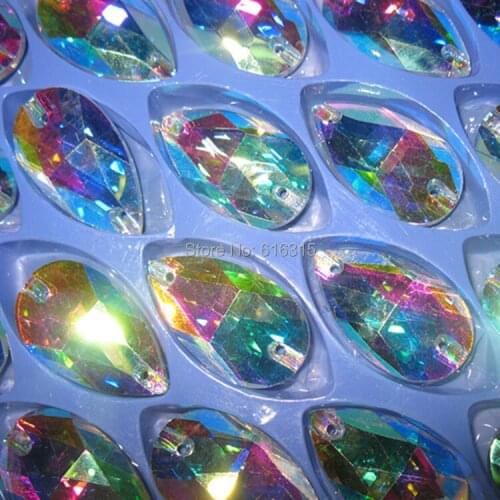 S721 17*28mm Crystal glass stone for korean wool sweater tear drop shape with 100 pcs each free shipping