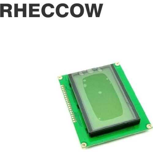 RHECCOW 5V Character LCD Module Display LCM 12864 128*64 yellow green color backlight Dots Graphic LCD Display Module