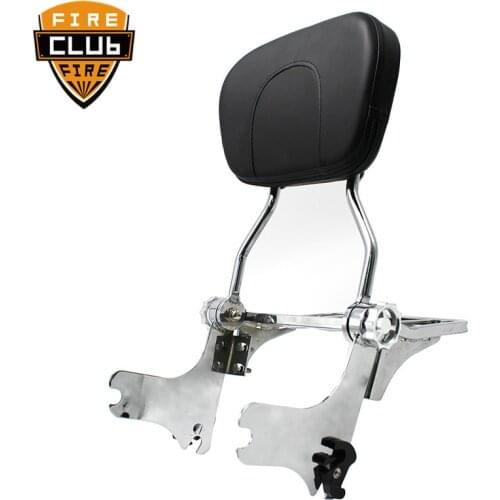 Motorcycle Passenger Backrest Sissy Bar Luggage Rack For Harley Road King Street Glide Road Glide FLTR FLHX FLHT FLHR 1997-2013