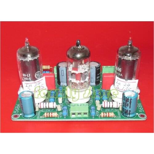 High-quality RC components，6DJ8 + 5686 constant current source load front stage 6.5 times magnification board