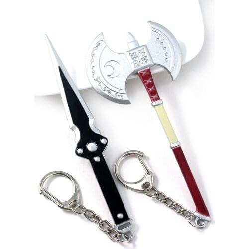 Japanese Game Persona 5 Keychain Haru Okumura Axe Knife Anime Natsumes Book of Friends Key Chain for Men Jewelry
