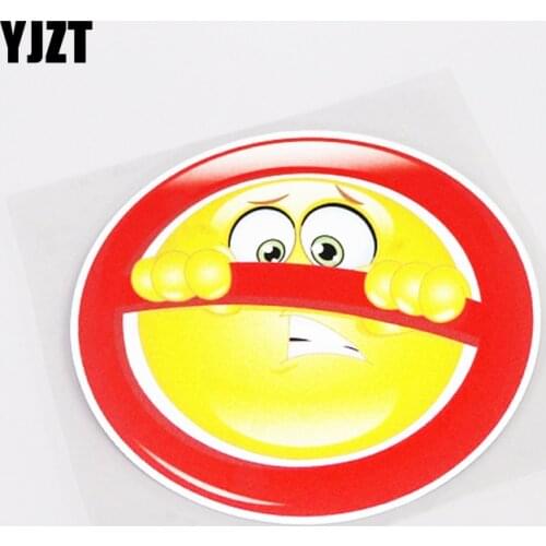 YJZT 12.2CM*11.8CM Interesting Prohibit Graphical Car-styling Car Sticker Decal PVC 13-0705