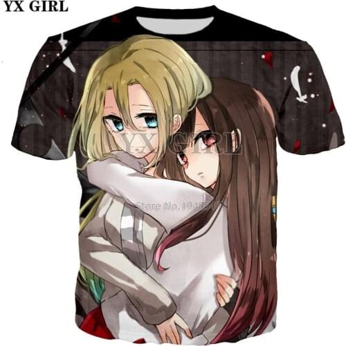YX GIRL 2018 summer New Fashion 3D t shirt Game Angels of Death Character Ray / zack Prints Mens Womens Casual Cool T-shirt