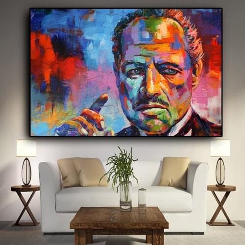 102x168cm Colorful Marlon Brando Canvas Painting Posters and Prints Wall Art Picture Living Room Cuadros Decor
