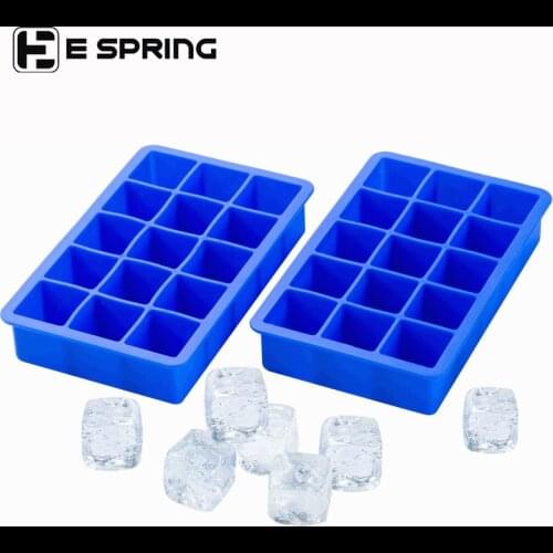 Fifteen square silicone ice tray