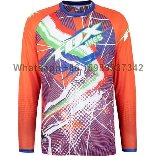 2021 equipo mtb camiseta de Motocross INES Fox Maillot DH ciclismo Jersey para descensos
