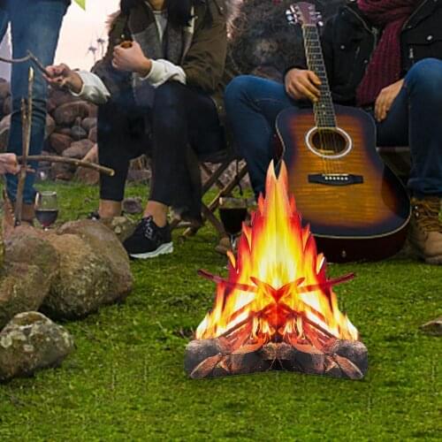 Halloween 3D Flame Shape Cardboard 3 Sizes Creative Modeling Christmas Home Decor Campfire For Summer Camp Party DIY Decoration