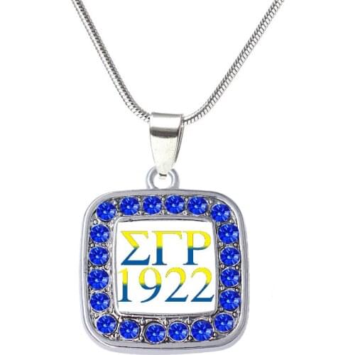 Abadon Greek Letter Sigma Gamma Rho Sorority Necklaces SGR 1922 Society Students Souvenir Gift Necklace Jewelry Customize