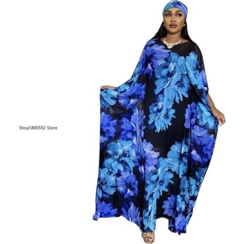 African Dresses for Women 2021 Summer African Women Printing Plus Size Long Dress African Clothes for Women