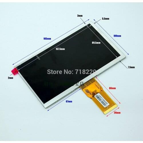 Free shipping 7 inch HD LCD for Yuandao T10 Tablet Display screen ,cable 7300130906 E231732 ,size:165*100mm / 163*97mm(1024*600)