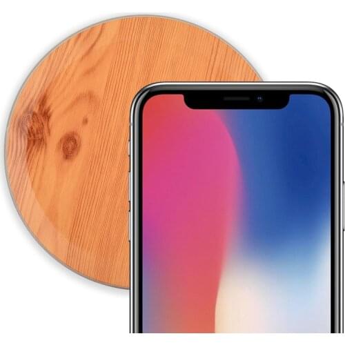 5w Wood Material Mobile Wireless Charger Is Compatible With 7.5-Watt High-Power 10-Watt Low-Temperature Stability Qi Agreement