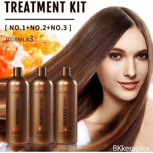 Brazilian Blow Dry Hair Treatment Keratin Hair Salon Blowout Therapy Straighten Good For Thin Hair Complex Shampoo Conditioner