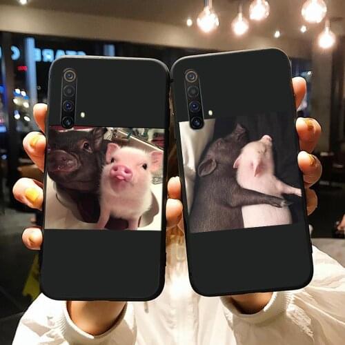 For OPPO Realme C3 case Cute Couple pigs soft TPU silicone Phone Case cover For Oppo realme 6 Pro 3 5 XT X X2 X50 Q C2 case