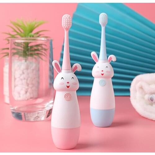 Electric Kids Toothbrush Sonic Toothbrush Waterproof Replaceable Brush Heads Battery Powered Tooth Brush