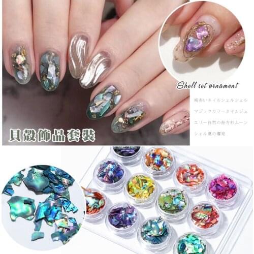 Holographic AB Nail Glitter Flake Shell Sparkly Sequins Irregular Paillette DIY Gel Polish Manicure Nail Art Decorations