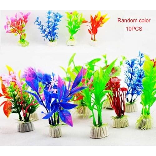 10 Pcs/Set Aquarium Ornament Artificial Plants Simulation Water Grass Live Plant Fish Tank Landscape Decoration DEC889